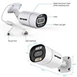 OPAX-3547 3MP POE IP TFT CARDLI H.265+ 4 WARM LIGHT FULL COLOR 3.6 MM METAL BULLET CAMERA