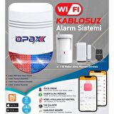 OPAX EKONOMİK ALARM BGR-12 WIFI KABLOSUZ SİREN ALARM SİSTEMİ MOBİL UYGULAMALI
