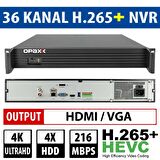 OPAX-C04L036 36 Kanal 4K 4 HDD H.265+ Akıllı Premium NVR Kayıt Cihazı