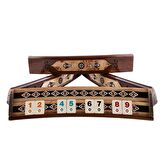 Mozaikli Oval Masif Okey Takımı Mazel