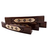 Mozaikli Oval Masif Okey Takımı Mazel