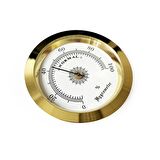 Analog Higrometre Nem Ölçer Humidor Puro Kutusu İçin Metal Çerçeve Sarı-Beyaz 50mm