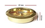 Analog Higrometre Nem Ölçer Humidor Puro Kutusu İçin Metal Çerçeve Sarı 37mm
