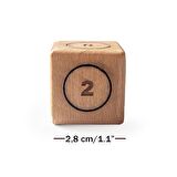 Ahşap Vido Zar Doubling Cube 28x28mm