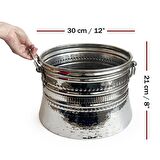 Bakır Köpük Kazanı 30 cm Nikel Kaplama