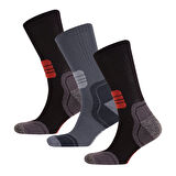 Thermoform Running Çorap Unisex 3'lü Paket Siyah-Antrasit