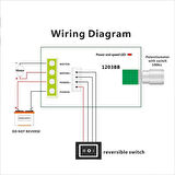İleri Geri DC Motor Hız Kontrol Cihazı PWM DC 6V12V24V 3A