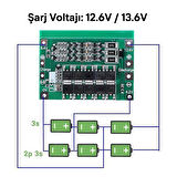 3 strings 11.1V 12.6V 18650 Lityum Batarya Koruma Devresi