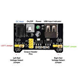 MB-102 Breadboard Güç Kaynağı Modülü Dual 5V/3.3V Output DC Voltaj Regülatörü
