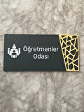 Öğretmenler Odası Kapı Yönlendirme Levhası Oda İsimliği 24x12 Cm