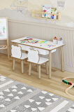 Montessori Çocuk Masası-oyun Masası-aktivite Masası-etkinlik Masası Takımı 2 Panda Sandalye