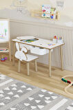 Montessori Çocuk Masası-oyun Masası-aktivite Masası-etkinlik Masası Takımı 1 Tavşan Sandalye