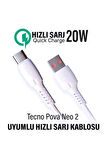 Tecno Pova Neo 2 Şarj Kablosu 20W Hızlı Şarj Kablo