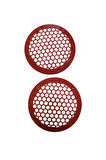 20CM MİDRANGE VE HOPARLÖR KORUMA KAPAĞI KIRMIZI PLASTİK 1TAKIM (2ADET)