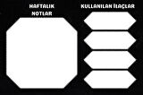 Diyabet Ölçüm Takip Çizelgesi Defteri A Kalite Özel Tasarım 3 Aylık A5 Siyah-Beyaz