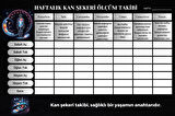 Diyabet Ölçüm Takip Çizelgesi Defteri A Kalite Özel Tasarım 3 Aylık A5 Siyah-Beyaz