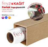 PlotterSarf® Glossy (Parlak ) Yapışkanlı PP Film Dye 180 Mic 107cm x 50 mt (1 Rulo)