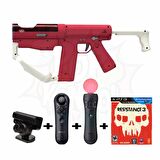 SONY Playstation 3 Move Sharp Shooter TAM SET + Resistance 3 Move Oyun PS3 Move Kol Seti PS3 Kamera