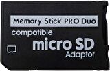 Memory Stick Pro Duo Çevirici Adaptör PSP Hafıza Kartı Dönüştürücü MS Adaptör