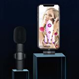 Kablosuz Mikrofon Android Uyumlu Type-C Telefon Mini Mikrofon Canlı Yayın Yaka Mikrofonu