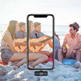 Kablosuz Mikrofon Android Uyumlu Type-C Telefon Mini Mikrofon Canlı Yayın Yaka Mikrofonu