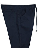 Erkek 118 -156 Kilo Arası İçin Uygun Lastikli Paça Bağcıklı Battal Boy Gabardin Pantolon Lacivert