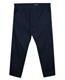 Erkek 118 -156 Kilo Arası İçin Uygun Lastikli Paça Bağcıklı Battal Boy Gabardin Pantolon Lacivert