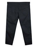 Erkek 118 -156 Kilo Arası İçin Uygun Lastikli Paça Bağcıklı Battal Boy Gabardin Pantolon Siyah