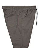 Erkek 118 -156 Kilo Arası İçin Uygun Lastikli Paça Bağcıklı Battal Boy Gabardin Pantolon Toprak