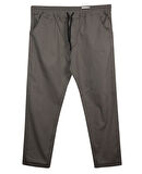 Erkek 118 -156 Kilo Arası İçin Uygun Lastikli Paça Bağcıklı Battal Boy Gabardin Pantolon Toprak