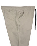 Erkek 118 -156 Kilo Arası İçin Uygun Lastikli Paça Bağcıklı Battal Boy Gabardin Pantolon Taş