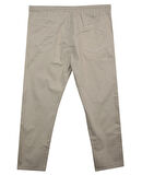 Erkek 118 -156 Kilo Arası İçin Uygun Lastikli Paça Bağcıklı Battal Boy Gabardin Pantolon Taş