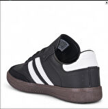 UNİSEX BEYAZ SİYAH TERMO TABAN YANI ŞERİTLİ BAĞCIKLI SPOR AYAKKABI