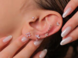 Marquise 0,18ct Markiz Pırlanta Piercing-Tragus