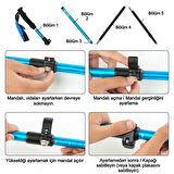 Hafif Katlanabilir Trekking Baton 105-125cm Ayarlanabilir, Taşınabilir