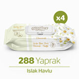Giggles Papatya Kokulu Islak Havlu 72'li 4 Paket 288 Mendil 