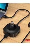 HUB06 Tak Çalıştır 4 Adet Usb 2.0 Çıkışlı Usb Çoklayıcı - Siyah