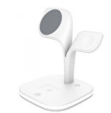 Magsafe Apple Kablosuz Şarj Standı -15W Hızlı Şarj (İphone/Watch/Airpods) Masaüstü Stand