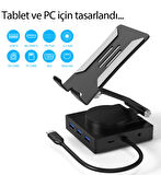 10in1 USB-C Hub – 4K HDMI, 100W PD Şarj, Ultra Hızlı USB 3.1 & Gigabit Ethernet Destekli