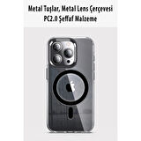 Peeq iPhone 14 Pro Max Crystal Magsafe Telefon Kılıfı 