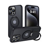 İphone 16 Pro Max Arcadia Standlı Magsafe Şarj Özellikli Anti Shock Darbeye Dayanıklı Kapak