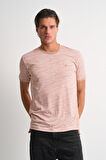 ALEXANDERGARDI Melanj Desenli Bisiklet Yaka T-shirt