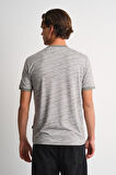 ALEXANDERGARDI Melanj Desenli Bisiklet Yaka T-shirt