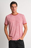 ALEXANDERGARDI Melanj Desenli Bisiklet Yaka T-shirt