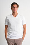 ALEXANDERGARDI V Yaka Basic T-shirt