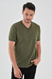 ALEXANDERGARDI V Yaka Basic T-shirt