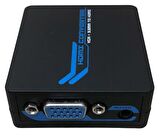 Vga To Hdmı + Stereo Converter Dönüştürücü Çevirici Adaptör A/V Mini 