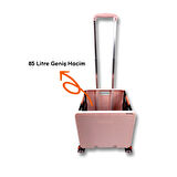 Portakap 8 Tekerlekli, 55 Litre Pembe Katlanır Alışveriş Arabası