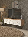 BOHEM 135 CM 3 KAPAKLI DUVAR TV ÜNİTESİ MDF KAPAK