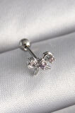 316L Çelik Gümüş Renk Zirkon Taşlı Kurdele Tragus Piercing